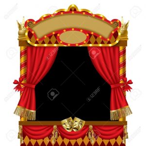 16392559-vector-image-of-the-illuminated-puppet-show-booth-with-theater-masks-red-curtain-and-signboards-stock-vector